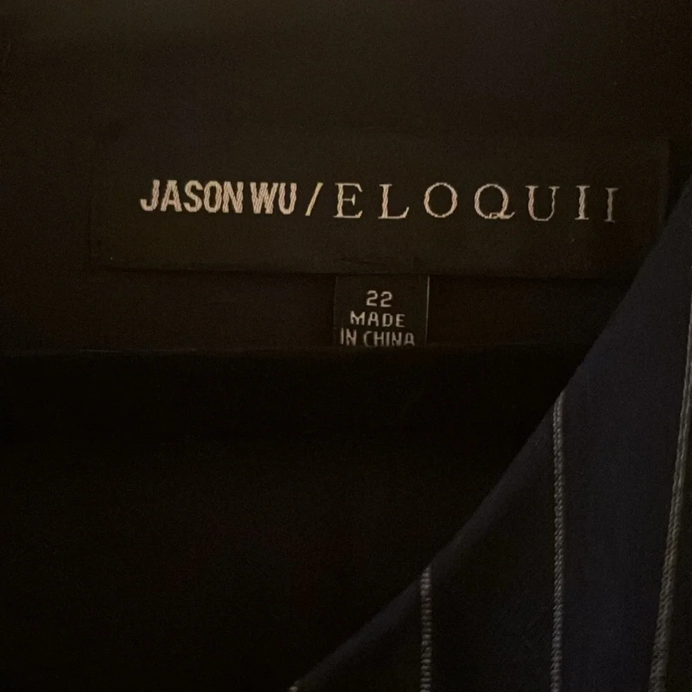 Jason Wu x Eloquii Pinstripe Origami Dress - Picture 5 of 6